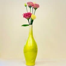 九谷燒-8號一輪生 釉裏銀彩(黃)