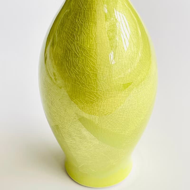 九谷燒-8號一輪生 釉裏銀彩(黃)