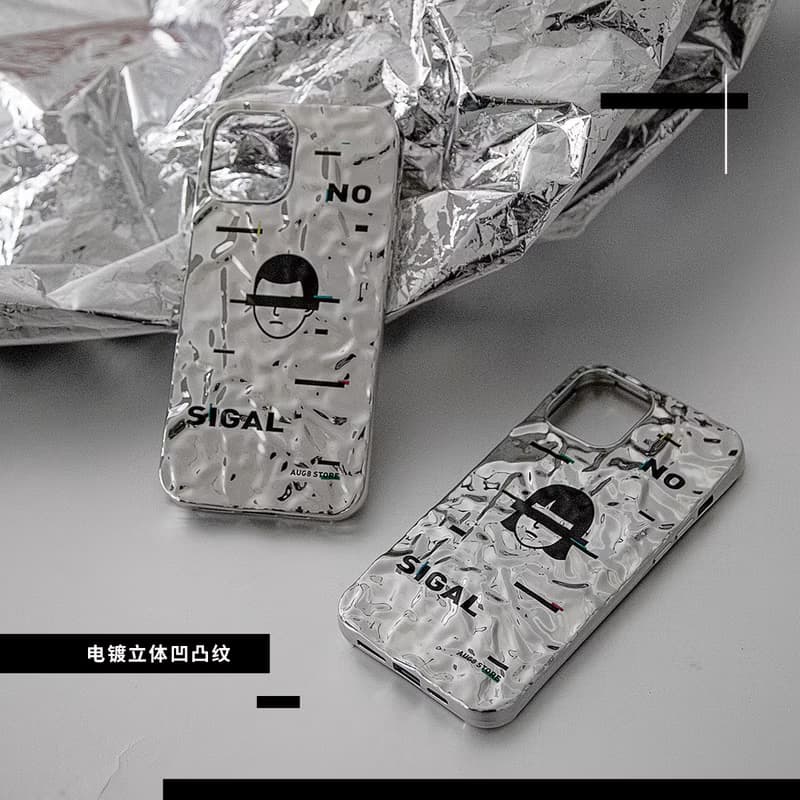 AUG.8 STORE 無名氏故障系列 iPhone手機殼 表層電鍍