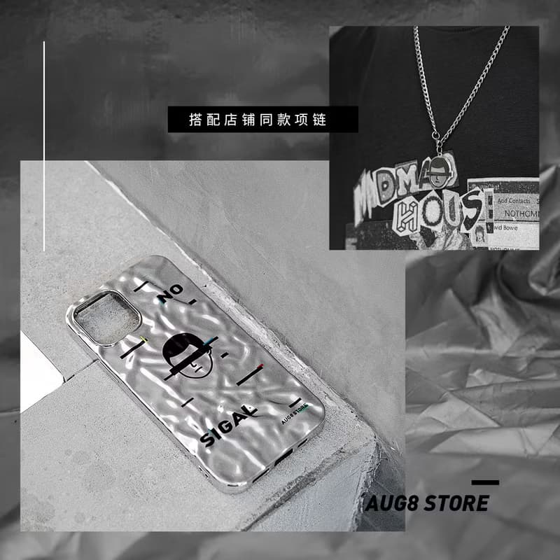 AUG.8 STORE 無名氏故障系列 iPhone手機殼 表層電鍍
