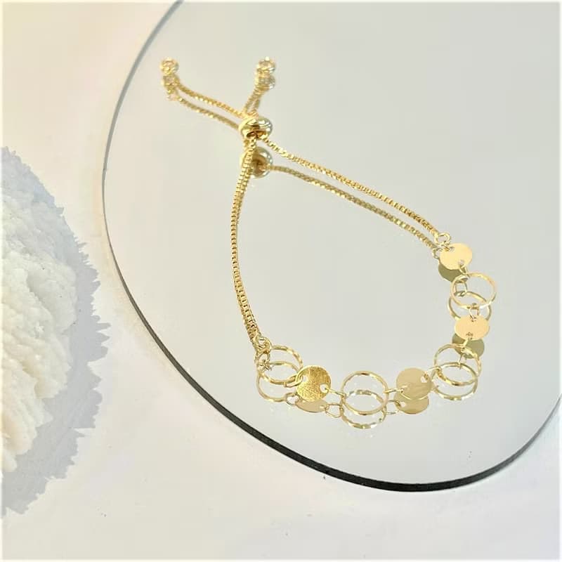 │日常│法式簍空 • 14kgf • 手鍊 • 可調式手鍊 • 注金