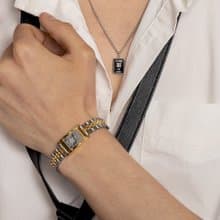 NCT PICK | GRAM SILVER BAR WATCH BRACELET_Combi