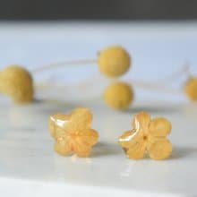 【耳飾系列】押花乾花耳環 可訂製 生日紀念結婚姊妹bb母親節禮物