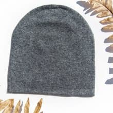 喀什米爾Cashmere針織羊絨帽 手工編織毛線帽 山羊絨編織帽-深灰