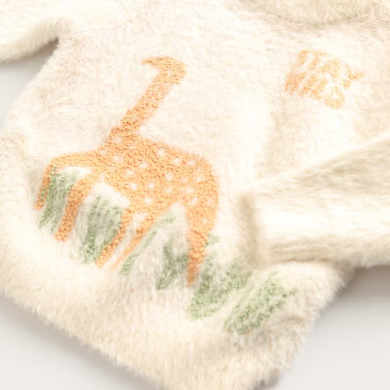 BIR童裝 | 恐龍圓領毛衣 (杏/黃)