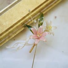 百合 - 手工樹脂胸針帽飾別針心口針禮物