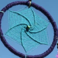 波希米亞手工編織棉麻南美捕夢網吊飾dream Cather-Mandala曼陀羅