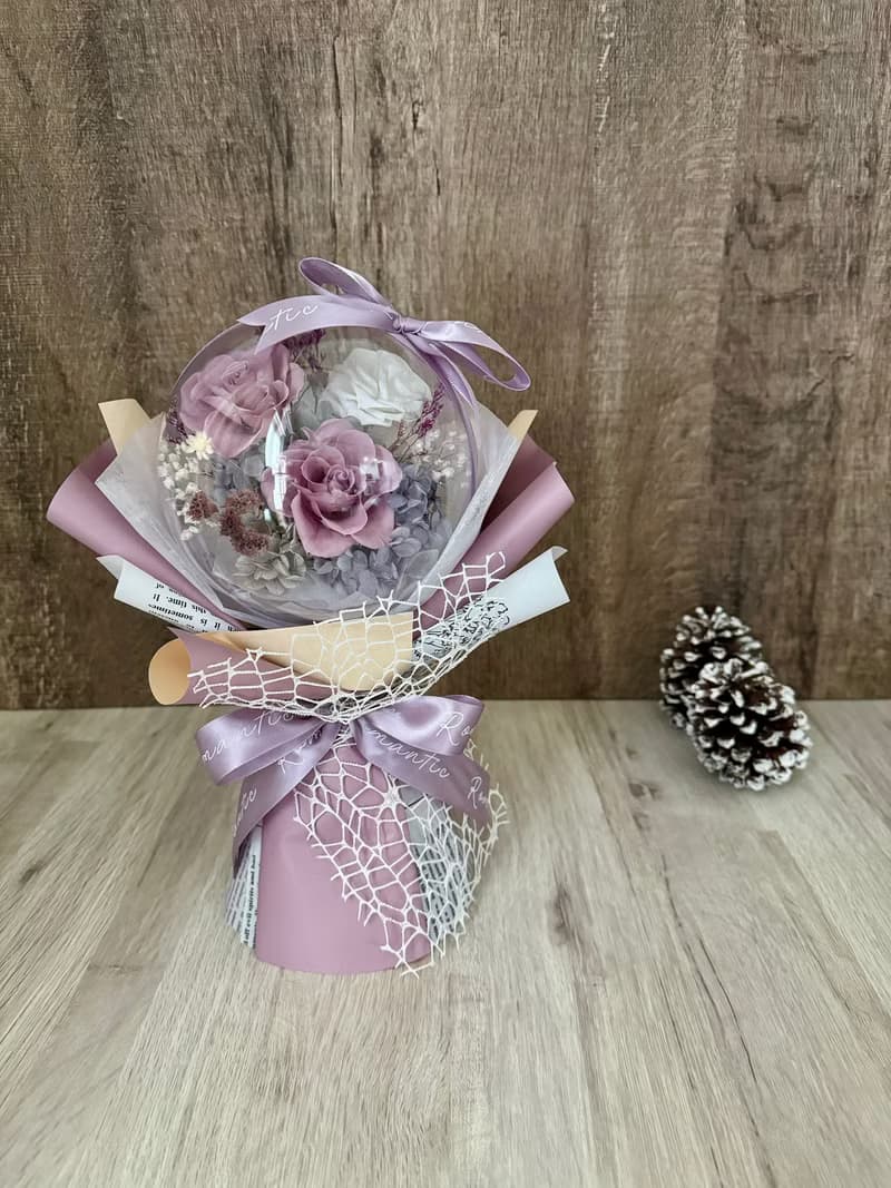 小波波球花束 永生花/乾燥花/情人節/母親節/生日禮物/開幕/畢業