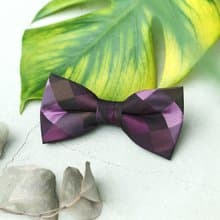 漸層紫菱格領結-別人不敢戴但你戴起來一定很好看的領結