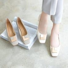 Ada 方釦低跟鞋(兩色)  新鮮人上班推薦款 低跟女鞋 皮鞋