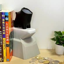 Awu+ | 阿嗚+角落撲滿 (沉默_黑) 桌面擺飾文具