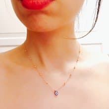 土耳其製925純銀 義大利Dorica珠珠惡魔之眼項鍊