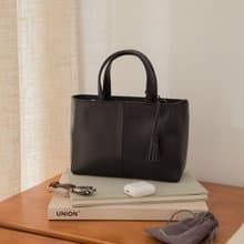 Lukbag Studio|流蘇手提兩用小方包|經典黑【母親節禮盒】快速出