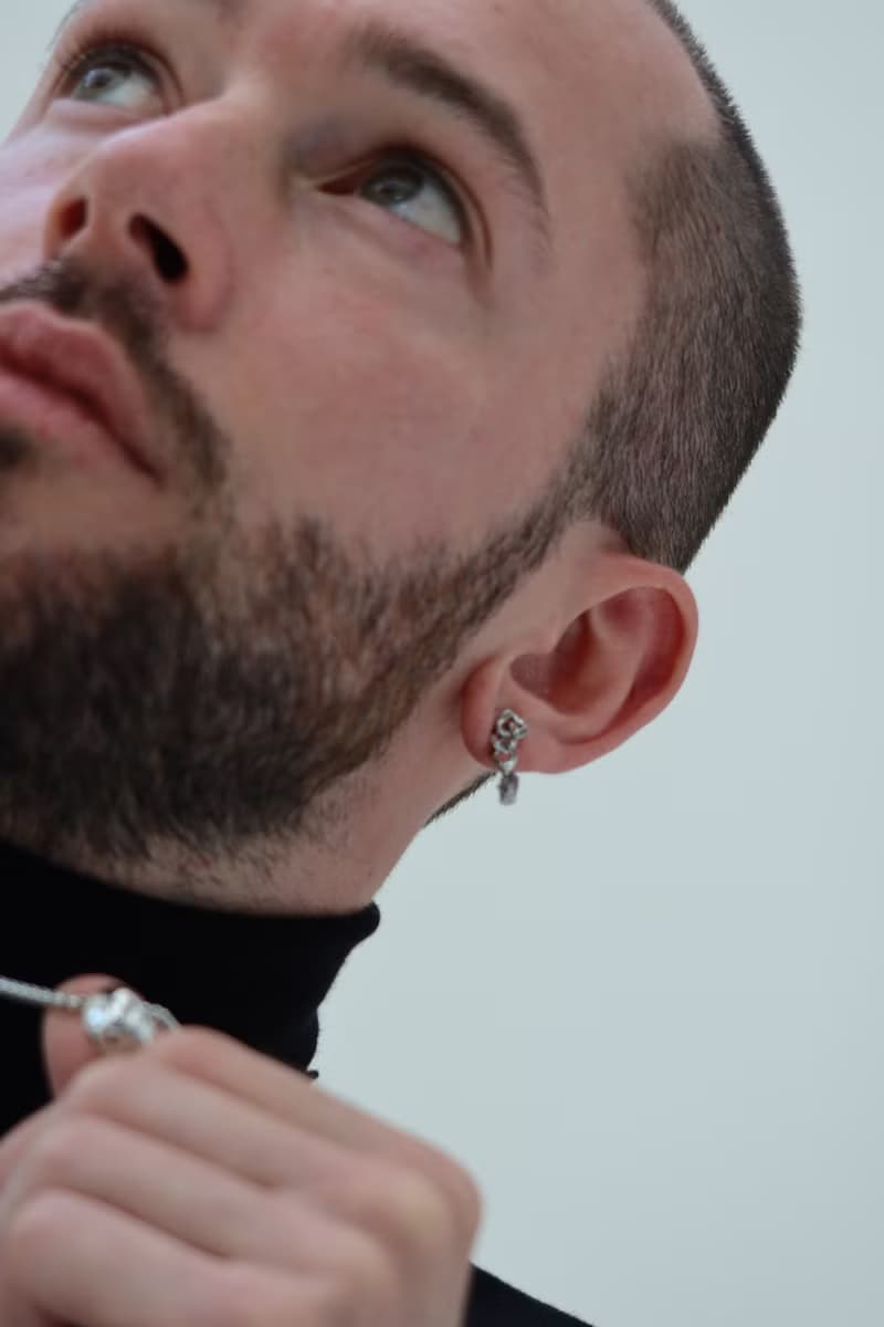 漢克耳環/男士 中性 男生耳環 中性耳環 925銀 礦石 水晶