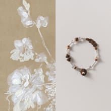 原創手工時絮奇楠沉香天然白水晶手串手鏈s925銀生日禮物