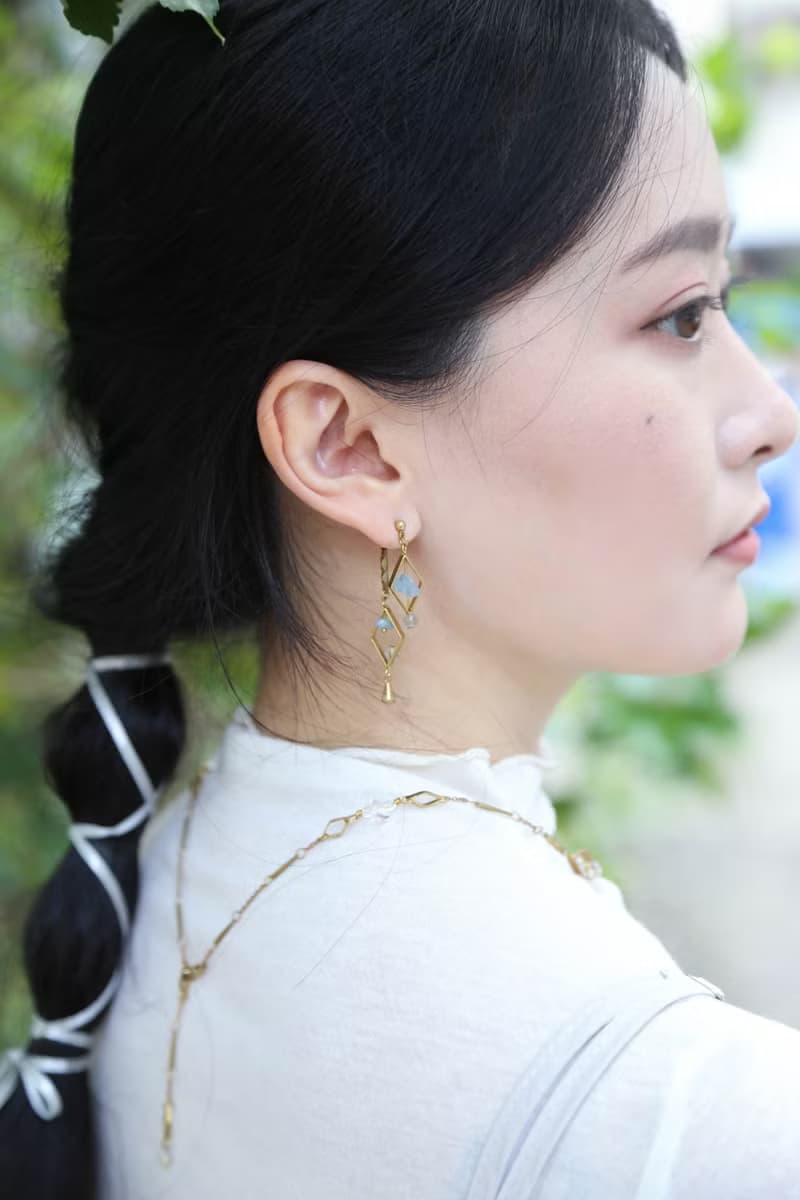 海的碎片 - 礦石 水晶 耳環 耳針 耳夾 (三色)