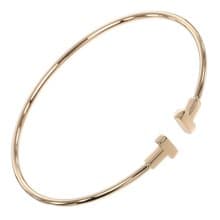 【日本直送】ティファニー ブレスレット Tワイヤー ナロー 腕周り約15.8cm K18PG ピンクゴールド 約5.9g TIFFANY&Co.【中古】Aランク