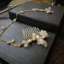 swarovski水晶珍珠 跳舞香水多變化髮飾