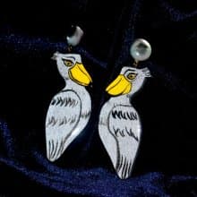 可愛呆萌的大鳥 鯨頭鸛 耳環耳飾 誇張個性