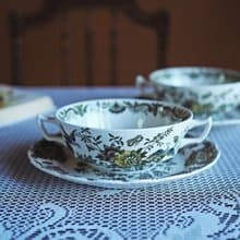 1960年英國 Ridgway Staffordshire 大 杯碟組
