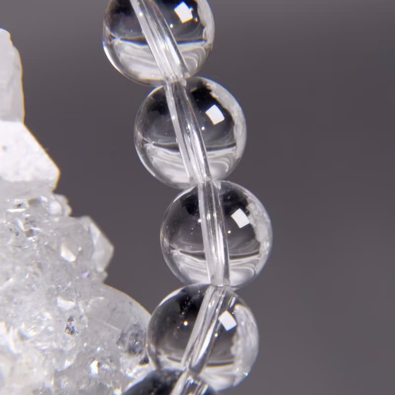 高品質巴西產白水晶手鍊│8/10mm 高頻能量 辟邪化煞 療癒心靈