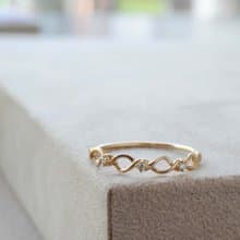 Gold Polish Ring 黃金鑽石戒指 日本製造 LiN