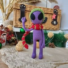 Purple alien doll, Alien Shaped Plush Toy, Soft Cartoon Stuffed Doll For Kids