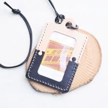 【經典砌圖黑白配證件套—黑色 x 本色｜NERO x NATURAL 】好好縫 皮革材料包 免費刻字 手工包 砌圖 puzzle 情侶禮物 卡夾 咭套 證件套 証件夾 票夾 簡約實用 意大利皮 植鞣革 皮革DIY 伴侶 真皮 牛皮