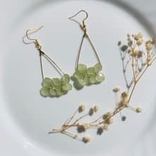 壓花樹脂耳環|永生花耳環|乾花耳環