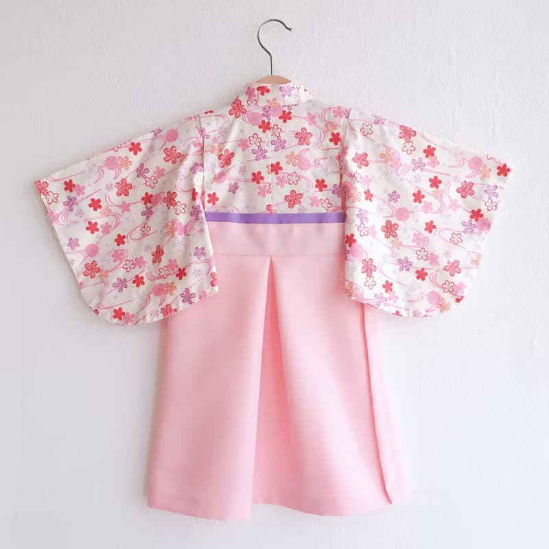 Hakama Dress 日本褲和服 - 櫻花 - Light Pink (女童/嬰兒/兒童)