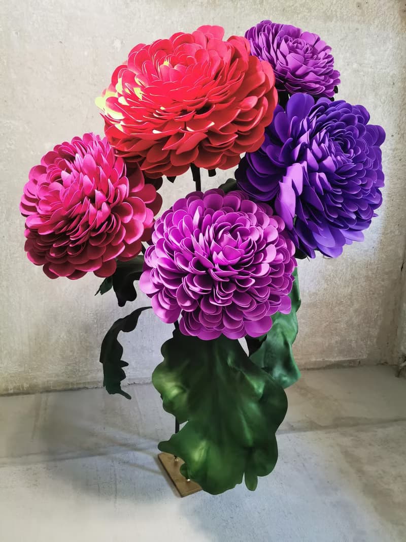 Set of 5 Giant Flowers. Wedding Backdrop. Giant Bouquet. Event Luxury Flowers