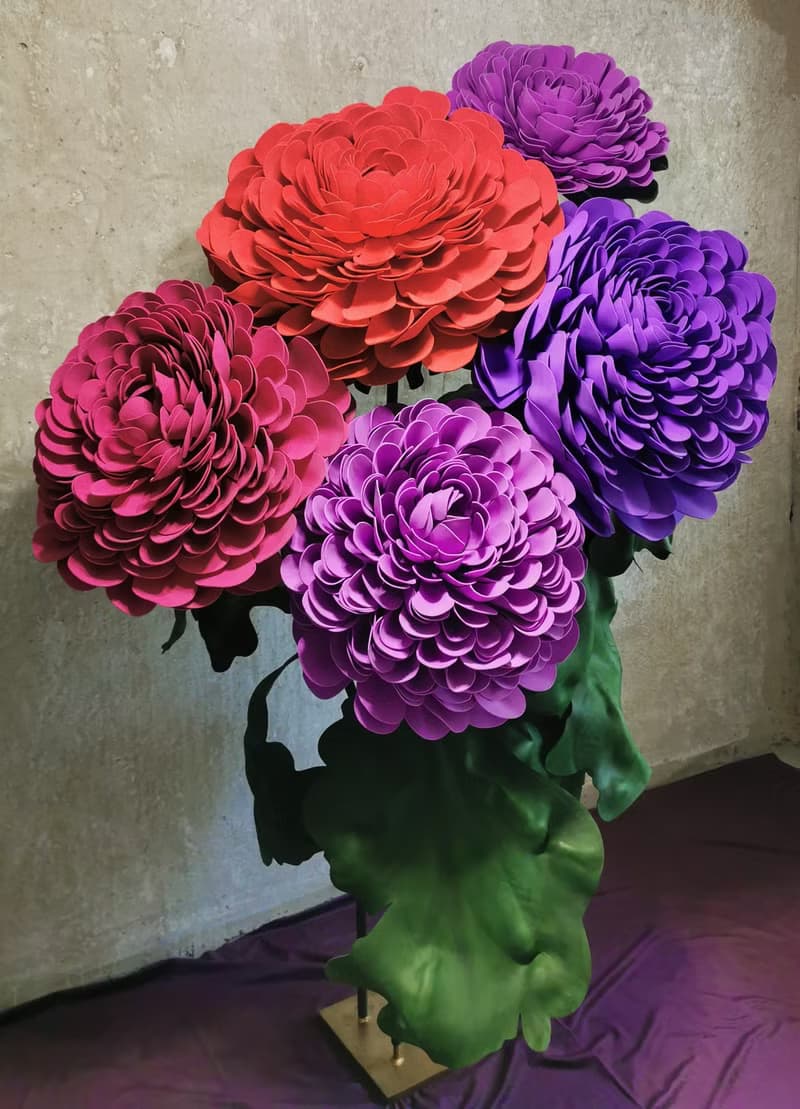 Set of 5 Giant Flowers. Wedding Backdrop. Giant Bouquet. Event Luxury Flowers