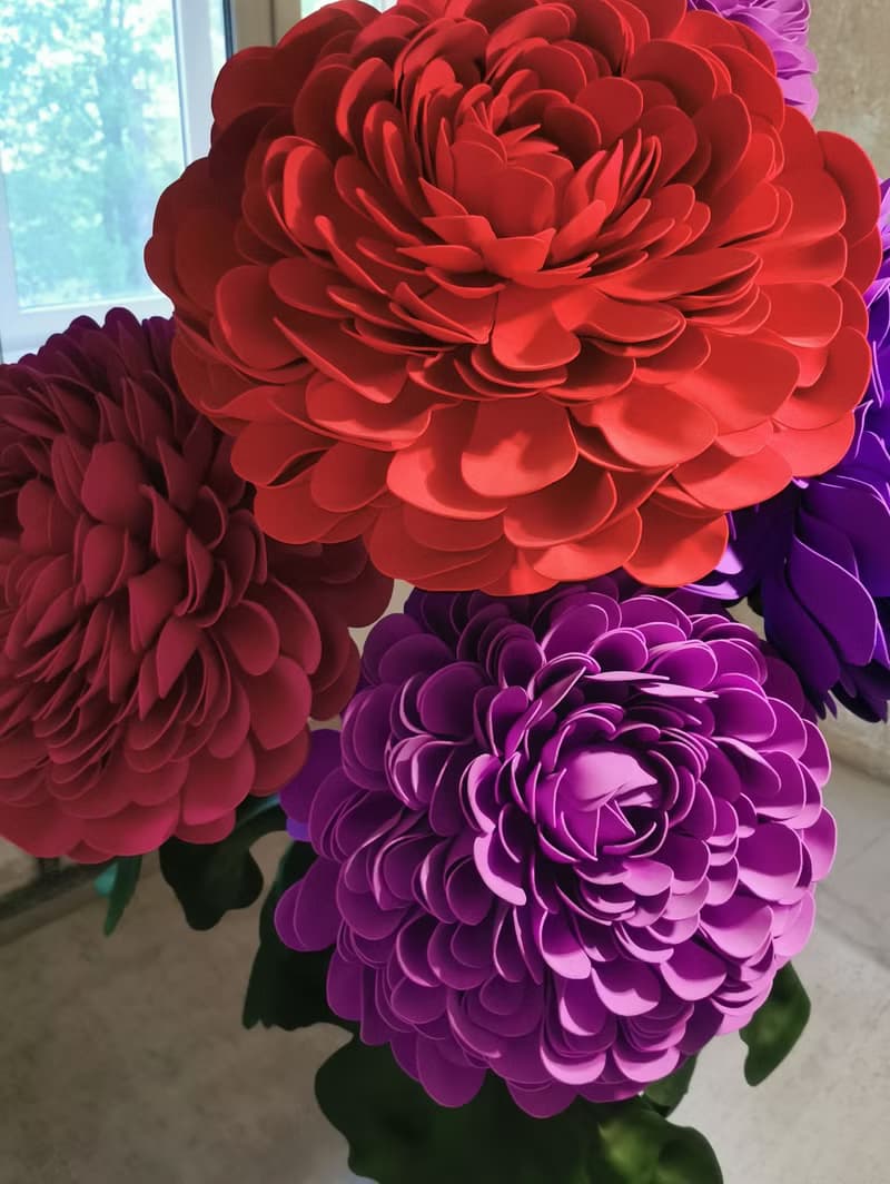 Set of 5 Giant Flowers. Wedding Backdrop. Giant Bouquet. Event Luxury Flowers