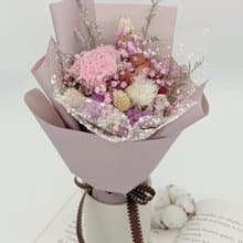 馨花朵朵 母親節不凋康馨花束 乾燥花 粉紅色 康乃馨 母親節