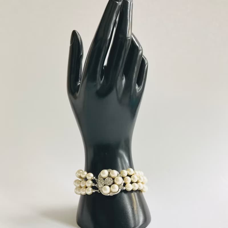 貝パール3Way3連オールノットネックレス&ブレスレット/6.5mm/クリームツートン/R/made in japan