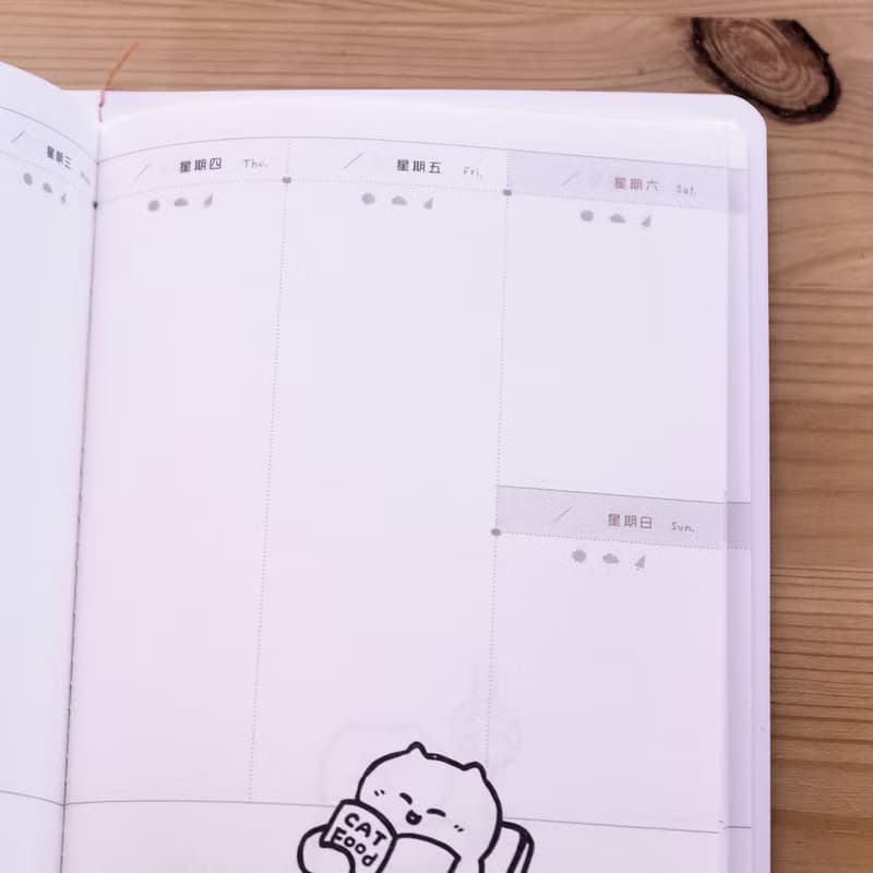 手工車縫 / 無時效週曆 / 手帳 / 萬年曆 / 可隨身攜帶不會重