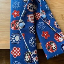 文青風環保純棉筷袋  日本福神 耐看藍 日本 潮物 收納 手作餐具