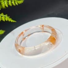 超稀有玻璃體雪花幽靈水晶手鐲56MM 冰透閃片水晶手環 內心寧靜