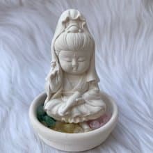 五行水晶礦石擴香 淨念吉祥小佛之寶瓶觀音 - 小盤組 擴香石複合