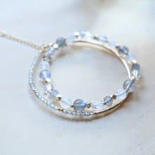 温柔藍光||拉長石|月亮石|組合手鍊|柔和性情|提升魅力|心靈平靜