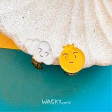 壓克力耳環 耳夾 擁抱雲朵的太陽