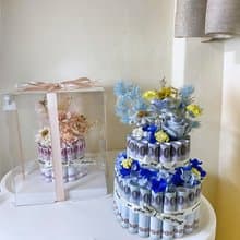 母親節 有錢花蛋糕 鈔票蛋糕 祝賀蛋糕 紙鈔蛋糕 生日蛋糕 永生花