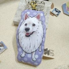 狐狸犬~布料吊飾~啾啾叫~鑰匙圈狗玩具