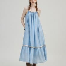 流光幻夏 萊賽爾光澤質感連身裙
