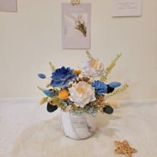 索拉桌花。盆花。擺飾。附包裝。開幕花禮。擴香