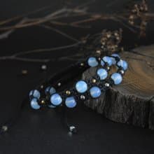 蛋白石手鍊 Moonligth 編織腕帶男女通用護身符手鍊