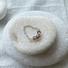 茶晶 純銀戒指/天然石