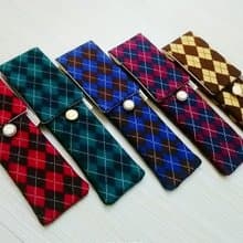環保餐具收納袋 環保筷袋 雙層筷袋 復古菱格紋 毛料