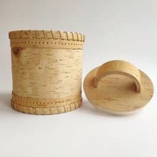 Birch bark box, birch bark canister, tea box