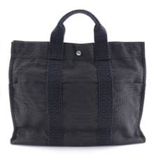 【日本直送】エルメス HERMES エールライントートMM ハンドバッグ ナイロンキャンバス グレー ユニセックス【中古】